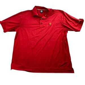 FootJoy Men's Polo Shirt XL Red 2013 CCCC Scratch Cup Embroidered Short Sleeve